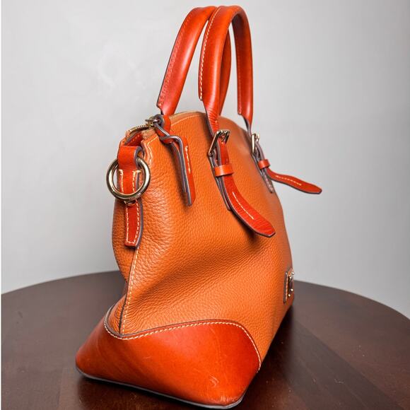 Dooney & Bourke Domed Pebble Leather Satchel - Picture 6 of 11